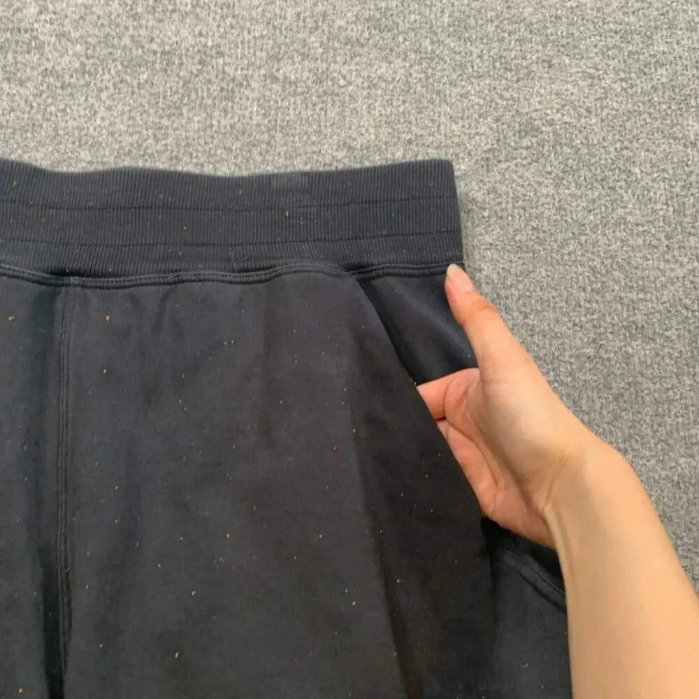 Lululemon Shorts Womens 8 Black Softstreme High Rise Multi Dotted Elastic Waist
